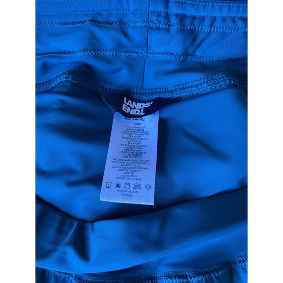 Lands' End Size 20W Turquoise Nylon Performance Knit Shorts Outdoor Active Hikin - Picture 7 of 7
